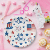 4. Juli USA Flag Patriotic Party Pappteller (Party)