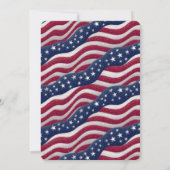 4. Juli USA Flag & Statue of Liberty Illustration Einladung (Rückseite)