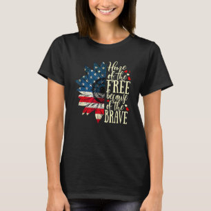 4. Juli USA Flag Zuhause der freien wegen T T-Shirt
