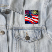 4. Juli USA-Flagge #2 Button (Beispiel)