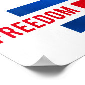 4. Juli USA Flagge Amerika Lasse Freiheitsring Poster (Ecke)