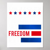 4. Juli USA Flagge Amerika Lasse Freiheitsring Poster (Vorne)