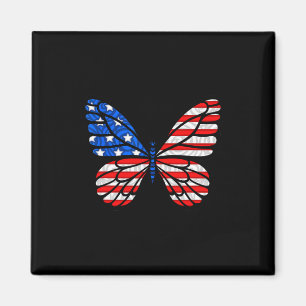4. Juli USA Flagge Amerika Schmetterling Magnet