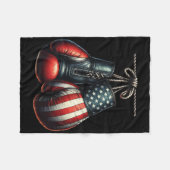 4. Juli USA-Flagge Boxhandschuhe für Boxer-Trainin Fleecedecke (Vorderseite (Horizontal))
