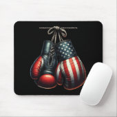 4. Juli USA-Flagge Boxhandschuhe für Boxer-Trainin Mousepad (Mit Mouse)