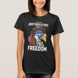 4. Juli USA-Flagge Freiheit Patriotischer Weißkopf T-Shirt