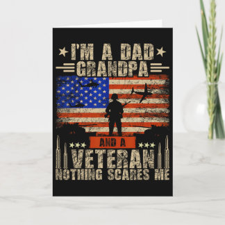 4. Juli USA-Flagge Ich bin Papa Opa und Veteran Karte