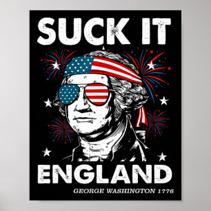 4. Juli USA-Flagge Ich bin Papa Opa und Veteran Poster