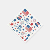 4. Juli USA Flagge Patriotisches Party Napkins Serviette (Ecke)