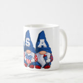 4. Juli USA Gnomes T - Shirt Kaffeetasse (VorderseiteRechts)