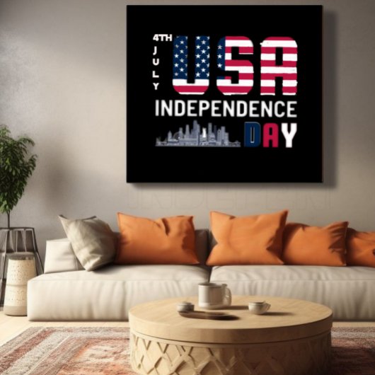 4. Juli - USA Independence Day Design Poster