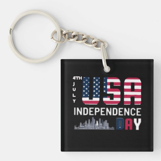 4. Juli - USA Independence Day Design Schlüsselanhänger (Vorderseite)