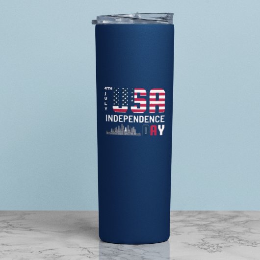 4. Juli - USA Independence Day Design Thermosbecher