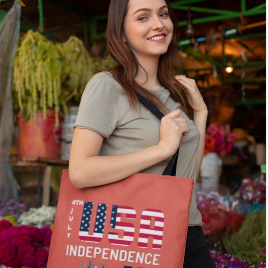 4. Juli - USA Independence Day Design Tragetasche