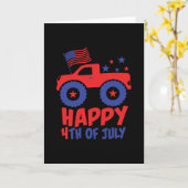 4. Juli USA Kids Monster Truck Karte (Gelbe Blume)
