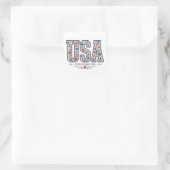 4. Juli USA Quadratischer Aufkleber (Tasche)