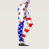 4. Juli USA Red White Blue US Flagge Leggings (Rechts)