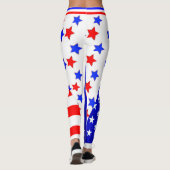 4. Juli USA Red White Blue US Flagge Leggings (Rückseite)