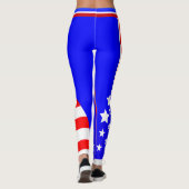 4. Juli USA Red White Blue US Flagge Leggings (Rückseite)