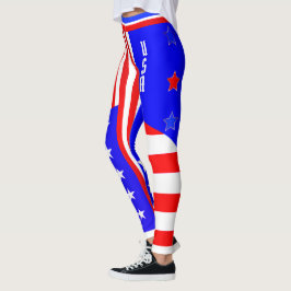 4. Juli USA Red White Blue US Flagge Leggings