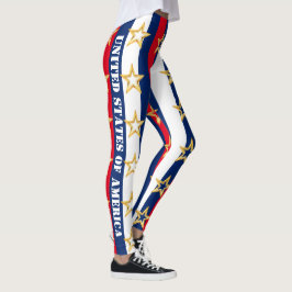 4. Juli USA Stripes Womens Leggings Pants