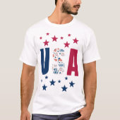4. Juli USA T - Shirt mit Sternen (Vorderseite)