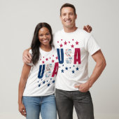 4. Juli USA T - Shirt mit Sternen (Unisex)