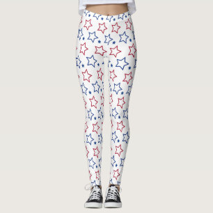 4. Juli USA Unabhängigkeitstag Blue Red Stars Leggings