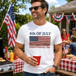 4. Juli USA Unabhängigkeitstag Vintage-Flagge T-Shirt