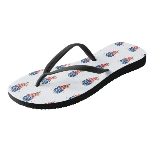 4. Juli Veranschaulichung 4. Juli Unabhängigkeit Badesandalen (Schrägansicht)