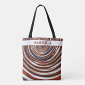 4. Juli vergewaltigt American Flag Red White Blue Tasche (Rückseite)