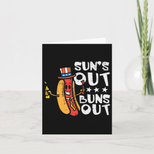 4. Juli veröffentlicht Buns Out Hotdog Patriotisch Karte