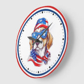 4. Juli Veröffentlichung von Hunden-66361 Große Wanduhr (Winkel)