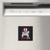 4. Juli Video Game American Flag Uncle Sam Gam Magnet (In Situ (Geschirrspüler))