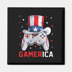 4. Juli Video Game American Flag Uncle Sam Gam Magnet