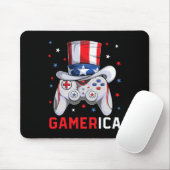 4. Juli Video Game American Flag Uncle Sam Gam Mousepad (Mit Mouse)
