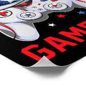 4. Juli Video Game American Flag Uncle Sam Gam Poster (Ecke)