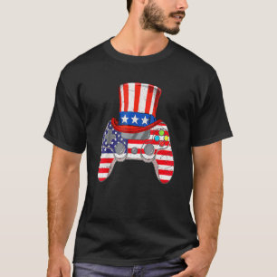 4. Juli Video Game American Flag Uncle Sam Gam T-Shirt