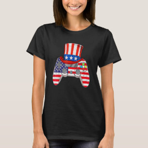 4. Juli Video Game American Flag Uncle Sam Gam T-Shirt