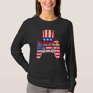 4. Juli Video Game American Flag Uncle Sam Gam T-Shirt