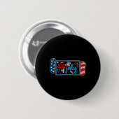 4. Juli Video Game American Gamer Kinder Jungs Ich Button (Vorne & Hinten)