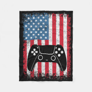 4. Juli Video Game Gamer Kinder Jungs Männer USA T Fleecedecke