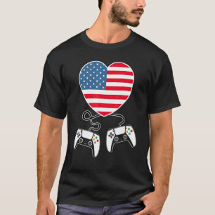 4. Juli Video Game Gamer Kinder Jungs Männer USA T-Shirt