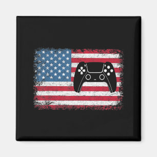 4. Juli Videospiel Gamer Kinder Jungen Männer USA Magnet
