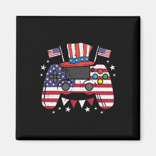 4. Juli Videospieler US-Flagge Gaming Patriot Boy Magnet