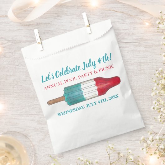 4. Juli Viertes Party Rocket Ice Pop Popsiv Geschenktütchen (Ausgeschnitten)