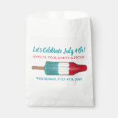 4. Juli Viertes Party Rocket Ice Pop Popsiv Geschenktütchen (Vorderseite)