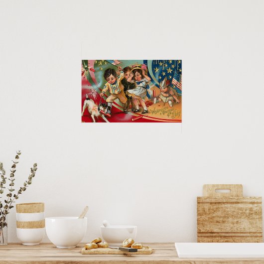 4. Juli - Vintag Art Poster (Küche)