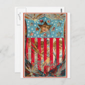 4. Juli - Vintage Art Postkarte (Vorne/Hinten)