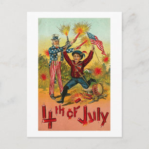4. Juli - Vintage Kunst Postkarte